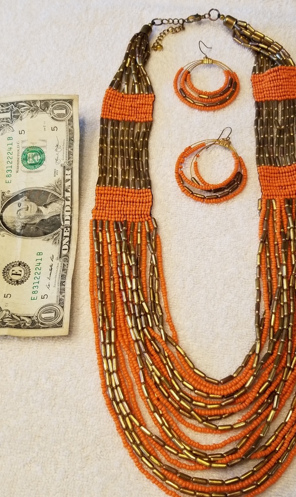 Statement necklace & earrings
